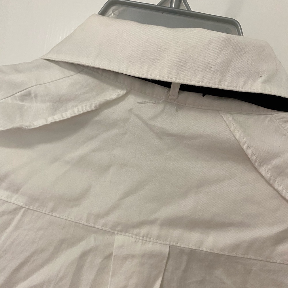 BCBGMAXAZRIA Women's Ruffle Sleeve Cotton Shirt